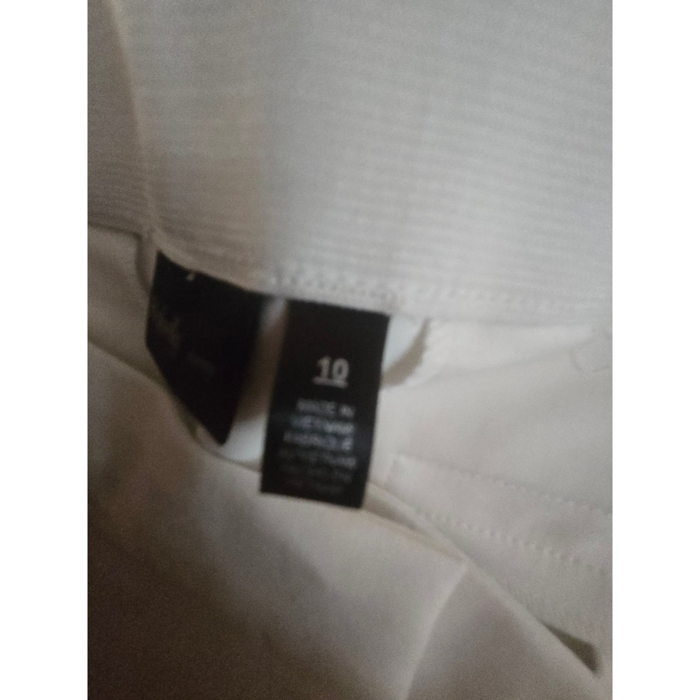 Rafaella Curvy White Slim Leg Dress Pants Womens Size 10 Professional Trousers - Picture 4 of 5